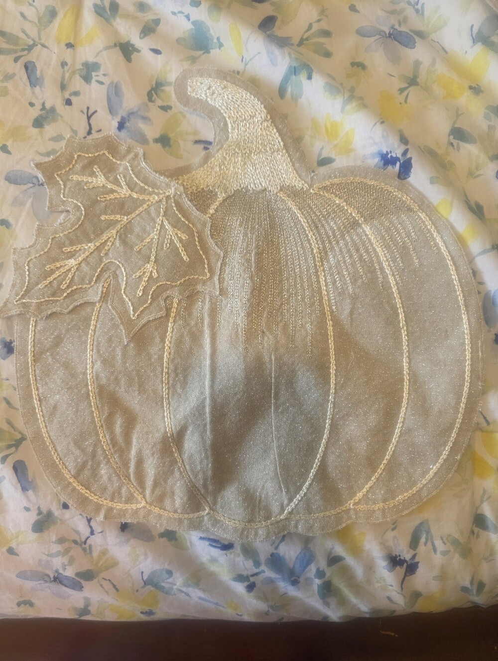 Fall Pumpkin Shaped Set Of 4 Nicole Miller Home Embroidery Look Placemats